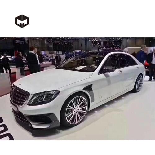 Carbon Fiber Front Fender Fins Canard Vents Trimming Flare Car Accessories for Mercedes S-Class W222 S63 S65 AMG