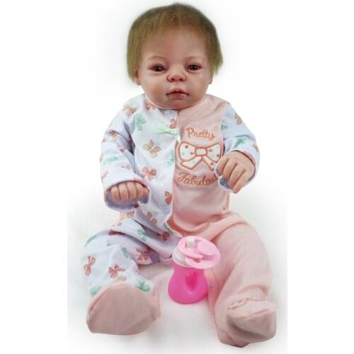 55cm Full Body Silicone Girl Bebe Reborn Doll Kids Toys Lifelike Newborn Girl Babies Doll Birthday Gift Bathe Toy Brinquedos Hot