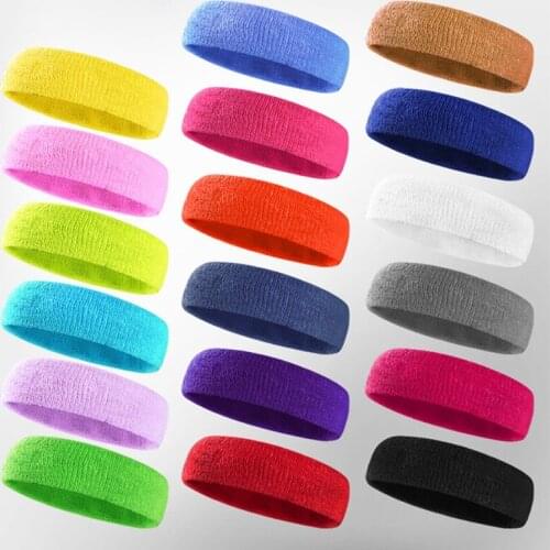 Cotton Elastic Headband Gym Fitness Sports Basketball Sweat Hair Band Volleyball Tennis Running Sweatbands