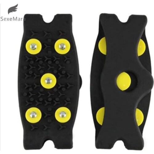 SexeMara Snow Ice Climbing Anti Slip Spikes Grips Crampon Cleats 5-Stud Shoes Cover