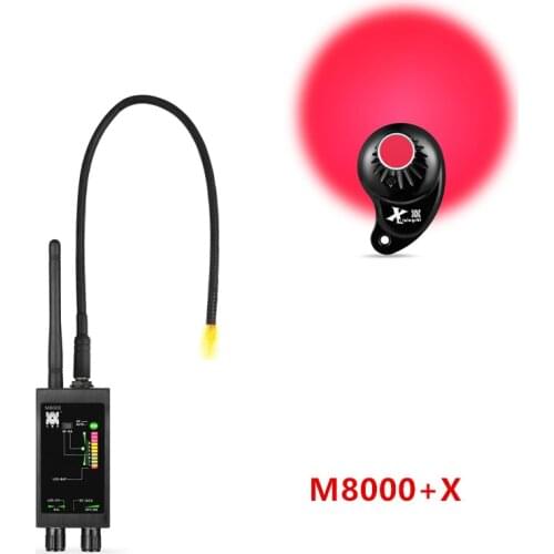 RF Bug Detector M8000 & Camera Finder X GPS Tracker Finder Camera Scanner Detectors Anti Spy Lens CDMA GSM Device Finder Monitor