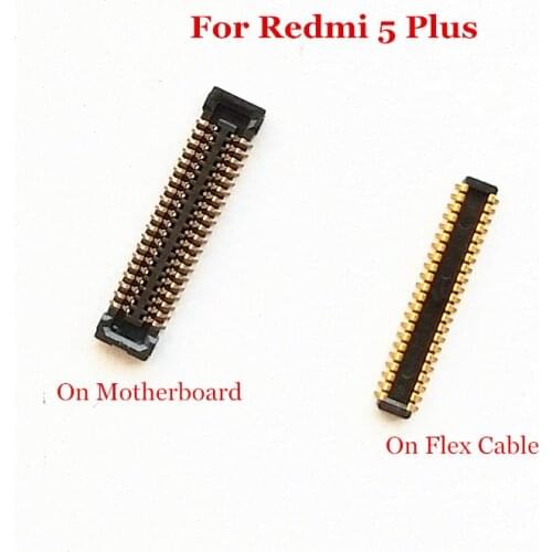 FPC Connector Plug LCD Display Screen On Flex Cable & On Motherboard Mainboard For Xiaomi Redmi 5 Plus
