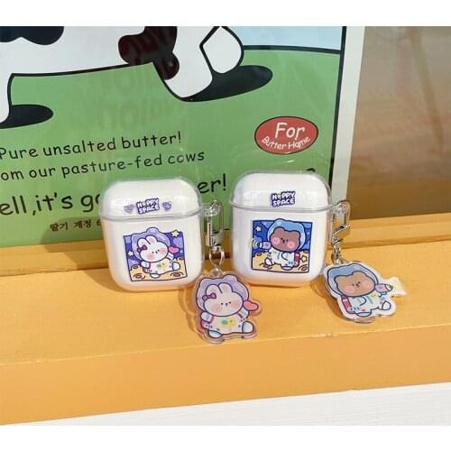 New Smiley soft Bear silicone Earphone shell For Apple Airpod 2/1 Cover For Airpod pro Earphone case for airpods capa fundas