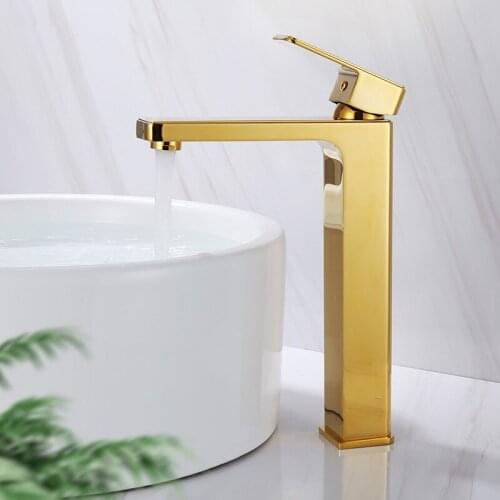 Bathroom Basin Faucets White/Black Gold Solid Brass Sink Mixer Hot & Cold Single Handle Deck Mounted Lavatory Taps New Arrival