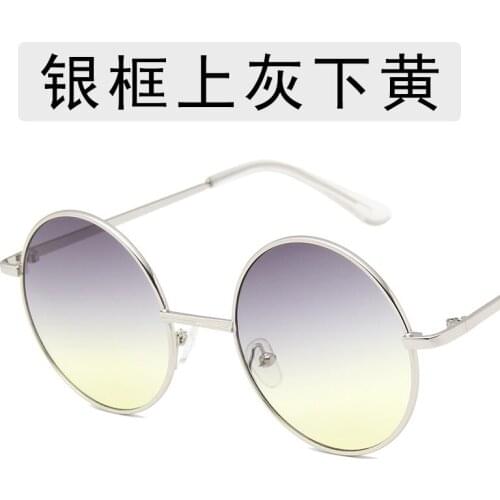 New Retro Classic Round oversized Sunglasses Men Brand Designer polygon Sun Glasses Women Vintage Metal Frame Eyewear UV400