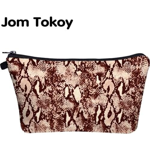 Jom Tokoy Makeup Brush Bag Printing Serpentine Multipurpose Cosmetic Bag Organizer Bag Women Beauty Bag