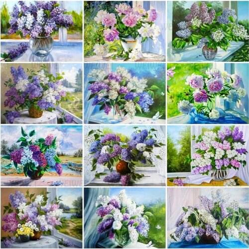 Fresh Bouquet DIY Diamond Painting Home Decoration Plant Flower Mosaic Sticker Diamond Embroidery Handmade Gift Wall Art Picture