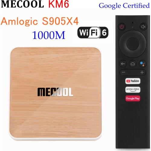 Mecool KM6 Deluxe ATV Android 10.0 TV Box Amlogic S905X4 4GB 64GB Dual Wifi 6 BT 5.0 1000M Google Certified Smart Media Player