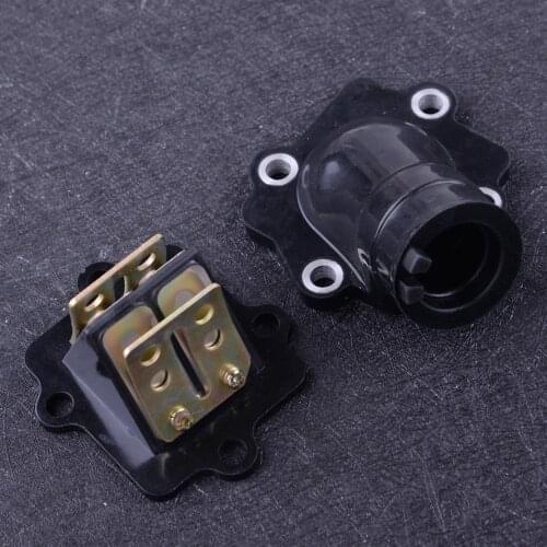 DWCX Performance Intake Manifold Carburetor Inlet & Reed Valve & Joint Boot Connect fit for Yamaha Jog 50cc 1PE40QMB 2 Stroke