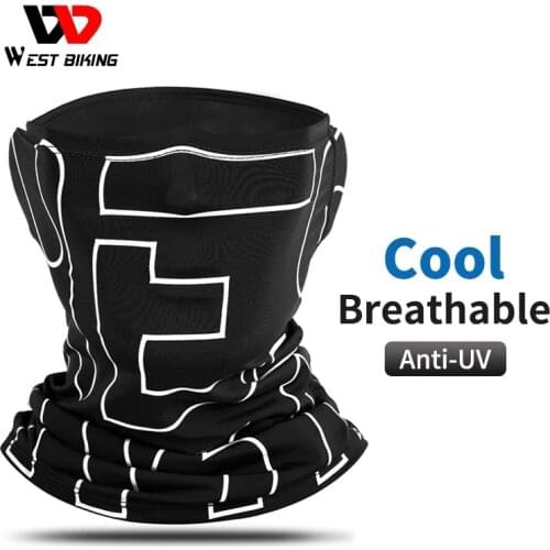 WEST BIKING Anti-UV Summer Cycling Headwear Ice Silk Breathable Outdoor Sport Running Scarf Dustproof Protection Balaclava Cap