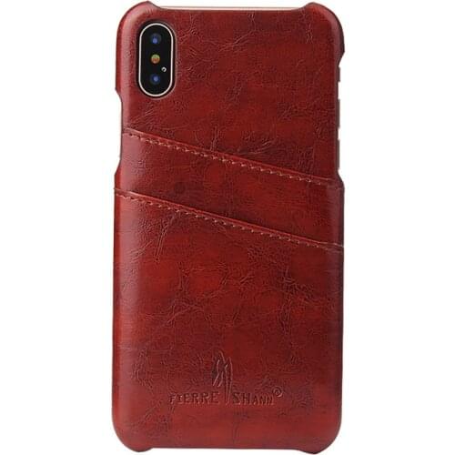 Back Cover Case for Apple iPhone X XS XR XS Max Oil-wax Leather Handmade Coque Luxury Fundas Retro for A1901 with Card Slots