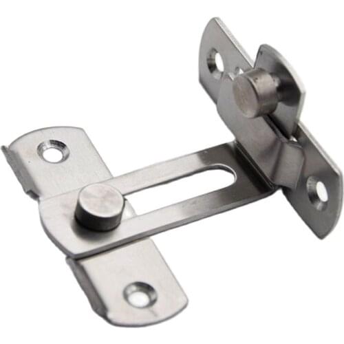 Stainless Steel Right Angle Locking Latch Sliding Barn Door Lock Doors Windows Safety Security Home Anti-Theft Guard
