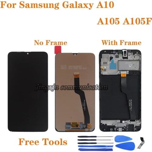 A10 LCD For Samsung Galaxy A10 2019 Display A105 SM-A105F/DS A105FN A105G A105M LCD Screen Touch Digitizer Assembly With Frame