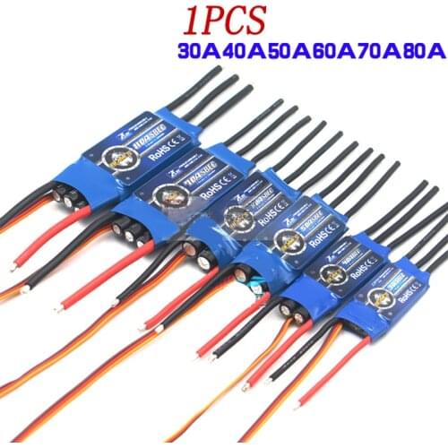 1PCS ZTW 30A 40A 50A 60A 70A 80A ROV ESC with BEC 5V/2A 5.5V/5A 2-6S Lipo Parts for RC Micro Drone Fixed Wing Underwater Robot