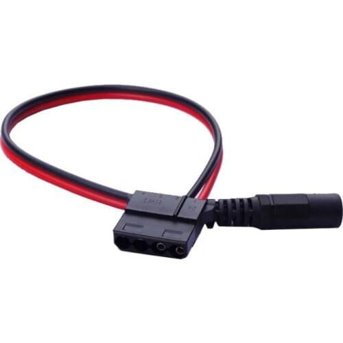 10pcs PC 4PIN Molex 5.5mm x 2.1mm DC Power cable 12v 9v 5v for fans moden Route