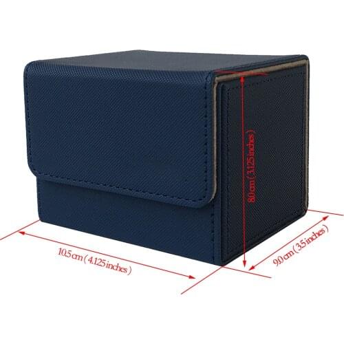 100+ Side-Loading Card Case Deck Case Mtg Pokemon Yugioh Deck Box:Dark Blue
