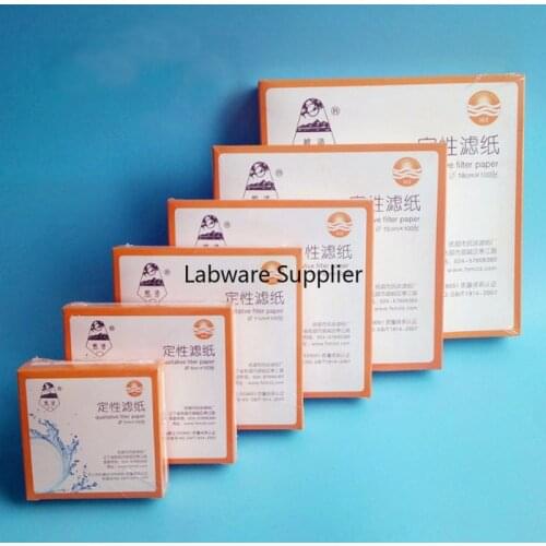 100Pcs/pack Fast/Medium/Slow speed qualitative filter paper for lab funnel use Dia 7/9/11/12.5/15/18cm