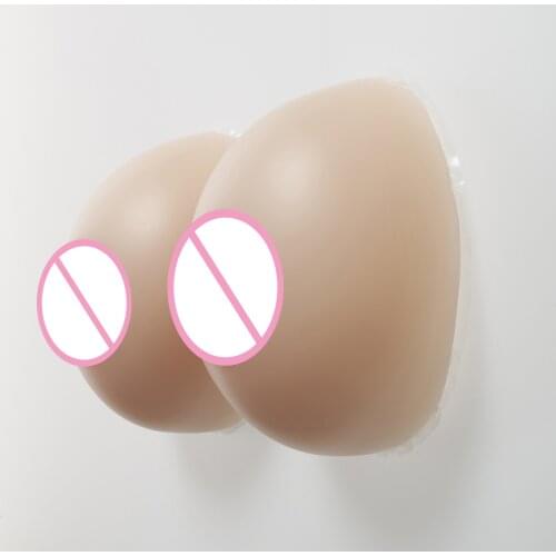 1600g/Pair EE Cup Round Shape Silicone Fake Breast Tits Chest Enhancer Transsexual Trandsgender Crossdresser Props