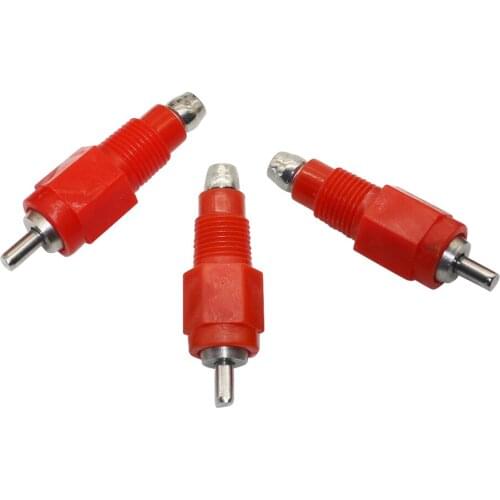 2 Pcs Chicken Feeding Water Nipples Bird Drinker Poultry Feed Chicken Drinking Bird Pigeon Feeding Ball Red Nipple Drinkers