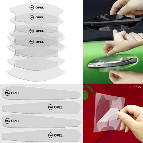8pcs Car Door Handle Sticker Automotive Sign Stickers For Opel Astra H J G K Insignia Corsa D Vectra C Zafira B Car Accessories