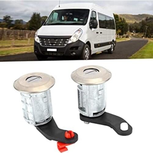 Car Door Lock Barrel Set Door Lock Cylinder with 2 Keys for Renault Master 1998-2016 7701470944 7701470945
