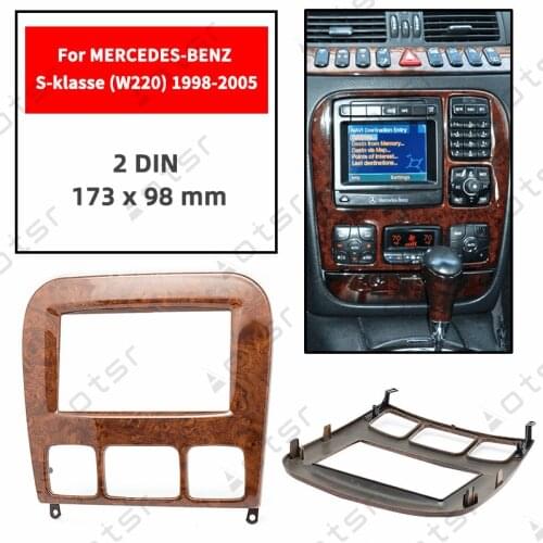 Car Radio Fascia Stereo Panel Plate For MERCEDES-BENZ S-klasse (W220) 1998-2005 Frame Dash Kit