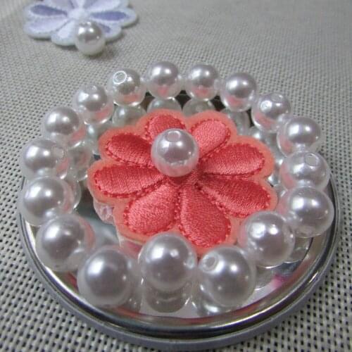 White ABS straight hole pearl 50g DIY originality handwork material mobile phone hairdressing essential 4mm-20mm