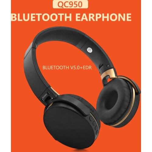 Wireless Wired Mode Headset with Microphone QC950 Foldable Bluetooth Headphones Portable Entertainment Earphone Supplies