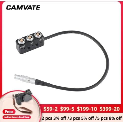 CAMVATE 1 To 3 Power Splitter (0B 2pin) & 1/4"-20 Screw Threads Connect With Teradek /Paralinx /Cinegears /Ghost Eye Accessories