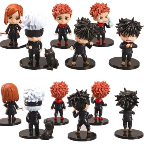 6pcs Japanese Anime Jujutsu Kaisen Action Figure Modle Toy Itadori Gojo Satoru Fushiguro Megumi Collection Decoration For Gift