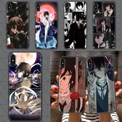 Bungou Stray Dogs Dazai Osamu Phone Case Cover Hull For iphone 5 5s se 2 6 6s 7 8 12 mini plus X XS XR 11 PRO MAX black soft