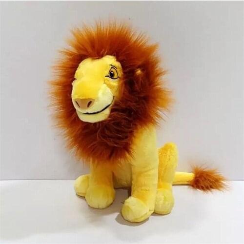 Disney The Lion Kings Adult Simba 32cm Cartoon Animal Soft Stuffed Cotton Dolls Plush Peluche Toys For Kids Gift