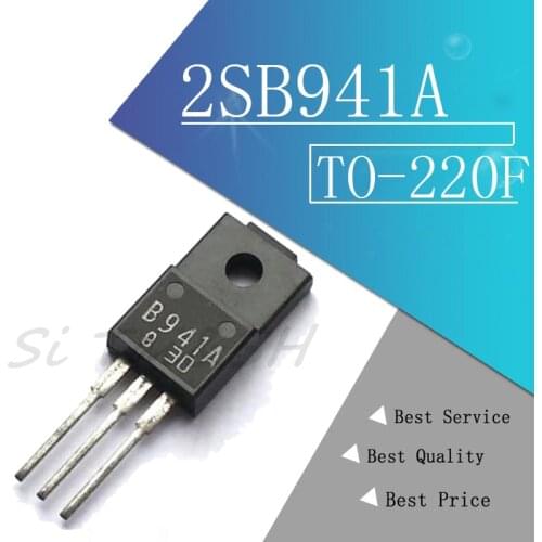 10PCS 2SB941A B941A B941 3A 80V PNP TO220F integrated circuit