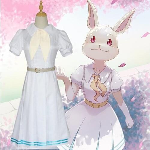 Japan Anime Beastars Haru Cosplay Costume Lovely White Rabbit Animal Short/Long Sleeve Women Dress Suits School Uniform C72K170