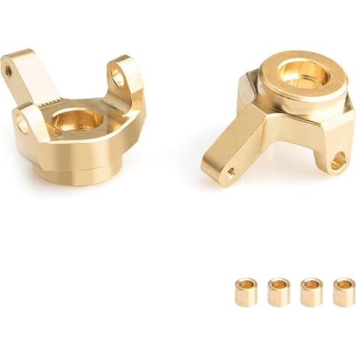 KYX Racing CNC Machined Brass Steering Knuckles Upgrades Part Accessories for 1/24 RC Crawler Car Axial SCX24 Deadbolt AXI90081