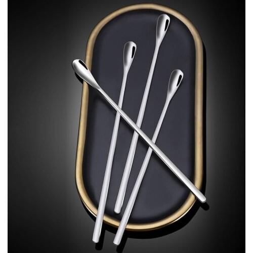 Silver with Long Handle Coffee Scoop S/L Multi Purpose Stir Tea Spoon Japanese Style 304 Stainless Steel Kitchen Accessories