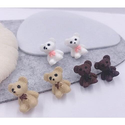 Fashion 3D Cute Bow Bear Statement Dainty Earring Fashion Jewelry 2021 Wholesale Jewelry For Cool Women Girl Friendship Gifts