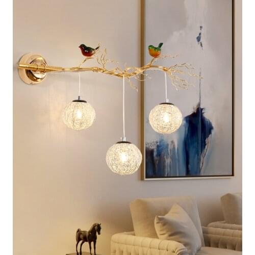 Fashion lighting effect aesthetics Nordic bird wall lamp easy to install personalized bedroom bedside lamp small and exquisite l