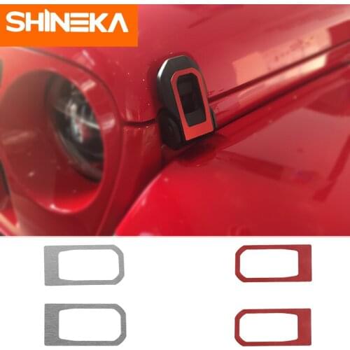 SHINEKA Car Stickers for Jeep Wrangler JL 2018 Up Exterior Accessories Hood Lock Engine Cover Decoration Stickers