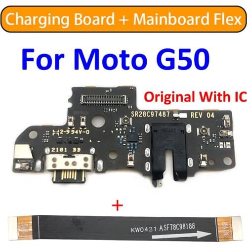New Original USB Charging Port Dock Plug Socket Jack Connector Charge For Motorola Moto G50 Motherboard FPC Main Board Flex