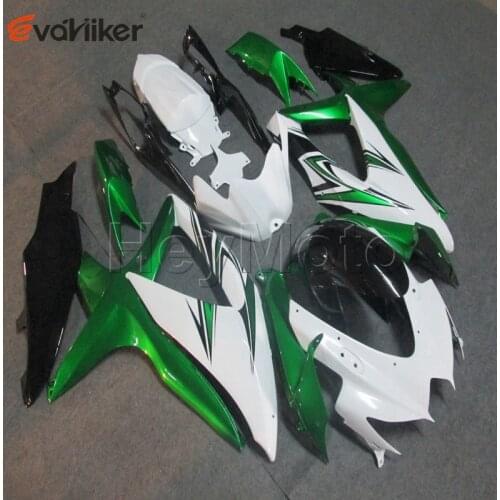 ABS Plastic fairing for K8 GSXR600750 2008 2009 2010 K8 green white GSXR600 08 09 10 motorcycle bodywork kit Injection mold