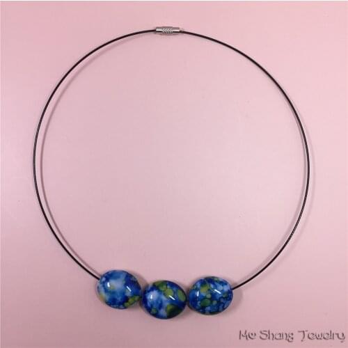 2018 New Ethnic Style Simple Oval Color Personality Chocker Necklace Sexy Holiday Beach Accessories