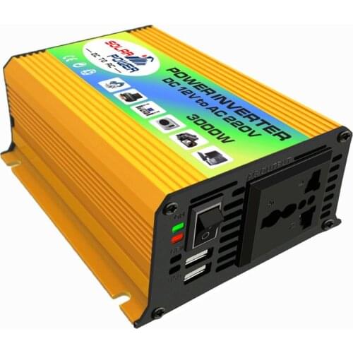 Boat Car 3000W Converter Power Inverter DC 12V to AC 220V Invertor USB Charger 23GB