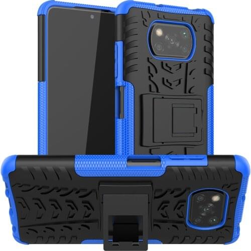 Shockproof Armor Rugged Coque For Xiaomi Mi PocoX3 Poco X3 NFC X3nfc Redmi9C Redmi9A Redmi 9C 9A Case Fundas PC TPU Stand Cover