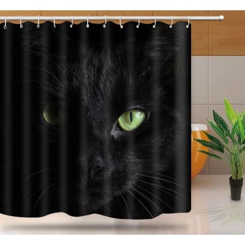 Animal zebra Shower curtain Cat 3D Bath Shower Curtain Funny Waterproof Cat shower curtains Polyester bathroom curtain Hook set