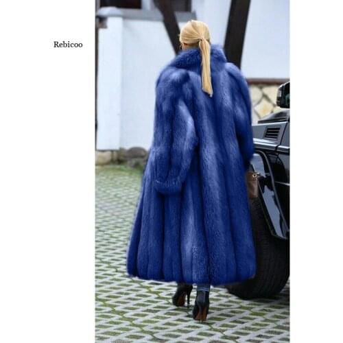 Women Long Faux Fur Coat Imitation Fur Women Jackets Solid Color Loose Long Sleeve Fur Coat Women Outwear Plus Size