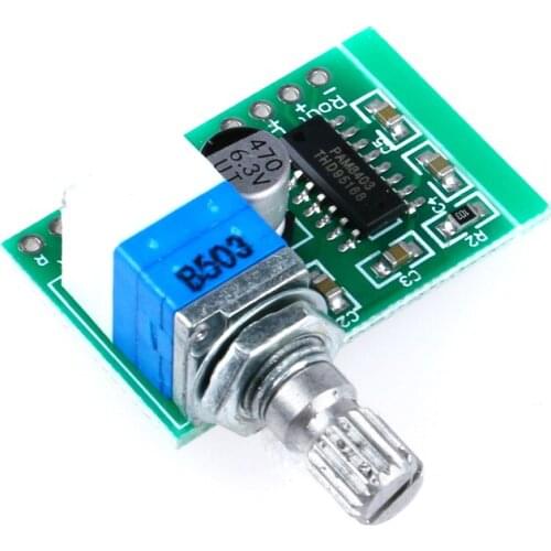 Official Smarian Super Mini PAM8403 DC 5V 2 Channel USB Digital Audio Amplifier Board Module 2 * 3W Volume Control with Potentio