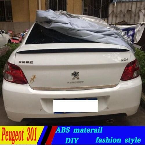 Use for peugeot 301 spoiler 2012-2016 peugeot 308 spoiler High Quality ABS Material Car Rear Wing Primer Color spoiler