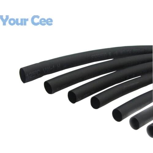 1 Meter 2:1 Black 1mm 2mm 3mm 4mm 5mm 6mm 8mm 10mm Heat Shrink Heatshrink Tubing Tube Sleeving Wrap Wire