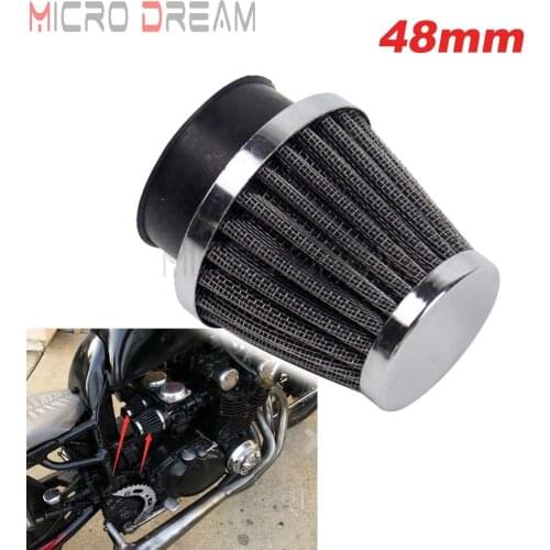 Universal 48mm Air Cleaner Motorcycle Air Intake Filter for Yamaha Honda Suzuki ATV Scooters Dirt Bikes